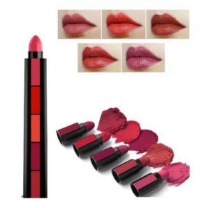 5 in 1 Lipstick Matte lipsticks Waterproof | Long Lasting |Lipstick Long lasting Random Shades Lipsticks 3.5g