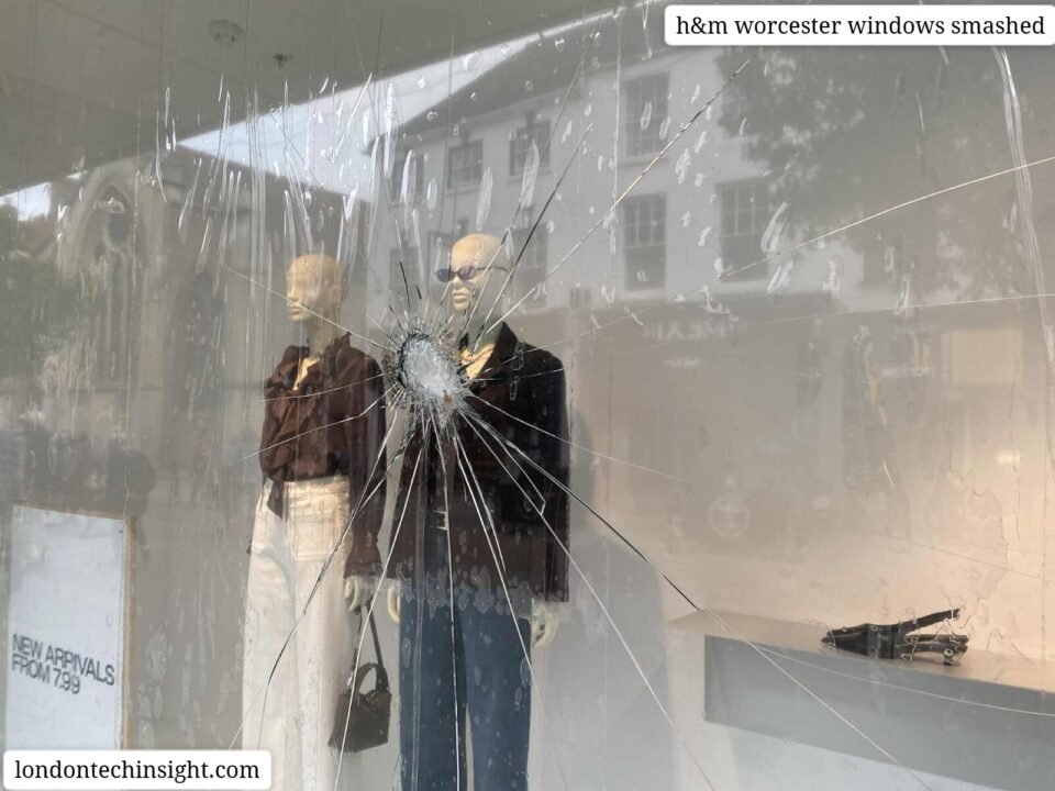 h&m worcester windows smashed