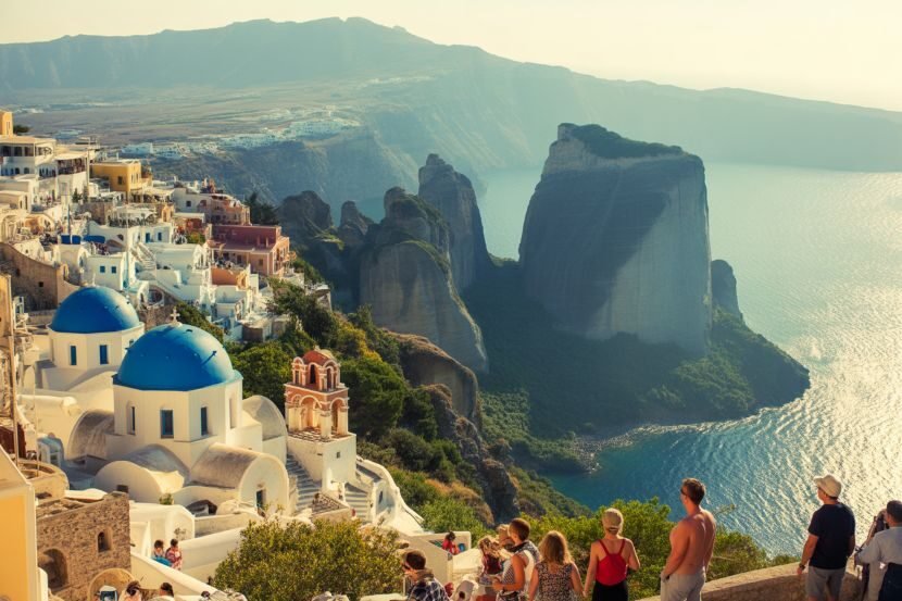 santorini tourism decline uk travelers