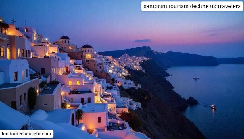 santorini tourism decline uk travelers