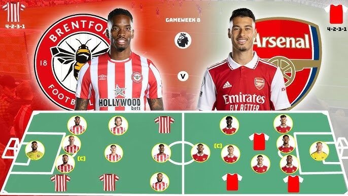 brentford f.c. vs arsenal f.c. lineups