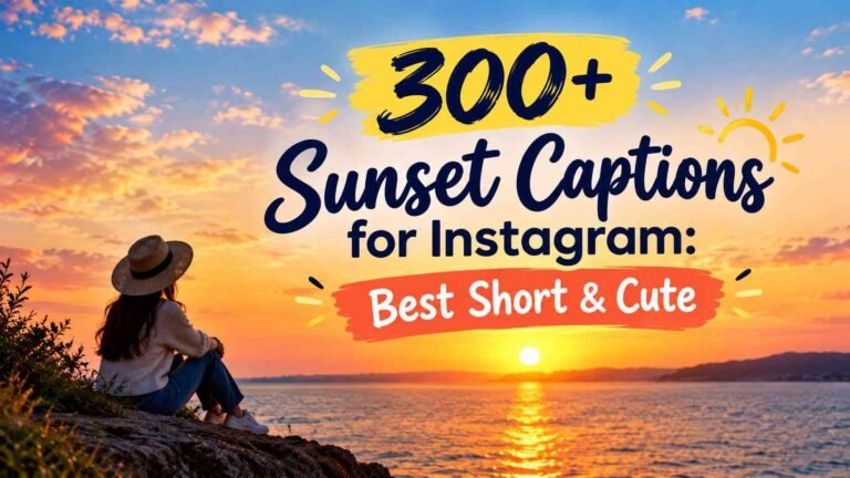 Sunset Captions for Instagram